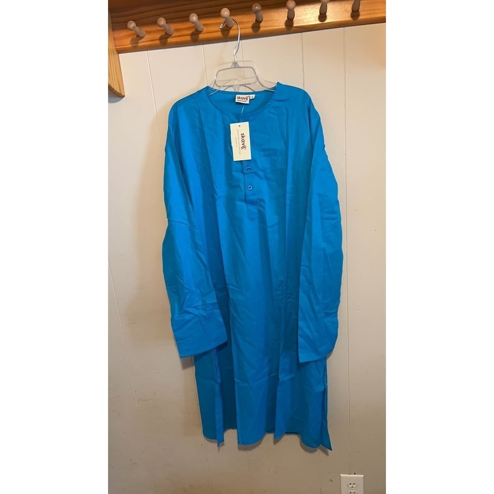 Skavij‎ Men's Blue Long Sleeve Kurta